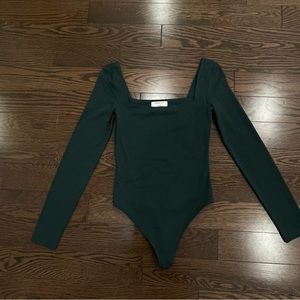 Babaton contour body suit dark green